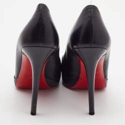 Pre Owned Christian Louboutin Black Leather New Simple Pumps Size 39