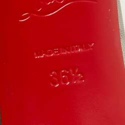 Pre Owned Christian Louboutin Mesh Follies Strass Embellished Pointed Pumps Size 36.5