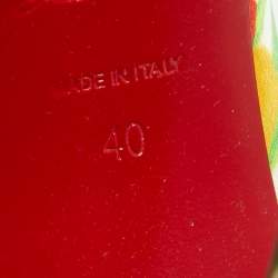 Pre Owned Christian Louboutin Multicolor Satin Iriza D'Orsay Pumps Size 40