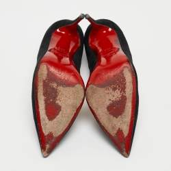 Pre Owned Christian Louboutin Black Suede So Kate Pumps Size 38.5
