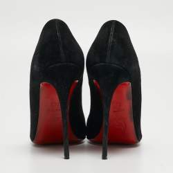 Pre Owned Christian Louboutin Black Suede So Kate Pumps Size 38.5