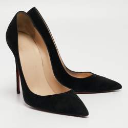 Pre Owned Christian Louboutin Black Suede So Kate Pumps Size 38.5