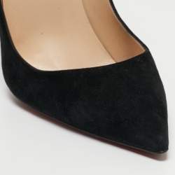 Pre Owned Christian Louboutin Black Suede So Kate Pumps Size 38.5