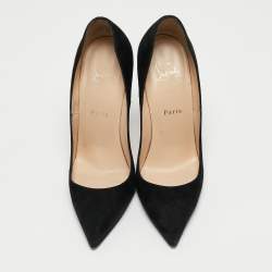 Pre Owned Christian Louboutin Black Suede So Kate Pumps Size 38.5
