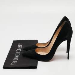 Pre Owned Christian Louboutin Black Suede So Kate Pumps Size 38.5