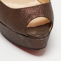 Christian Louboutin Metallic Glitter Bambou Pumps Size 37