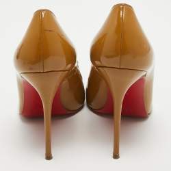 Christian Louboutin Beige Patent Leather Fifi Pumps Size 39.5