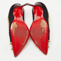 مملوكة مسبقًا Christian Louboutin Black Calf Hair and Leather Malabar Hill Pumps Size 36