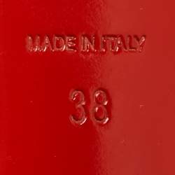 Pre Owned Christian Louboutin Black Leather Highness Peep Toe Pumps Size 38