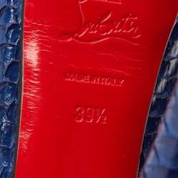 Christian Louboutin Blue Python Lady Peep Pumps Size 39.5
