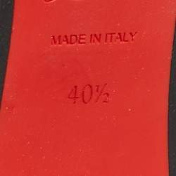 Pre Owned Christian Louboutin Black Suede And Leather Alphabouton Ankle Boots Size 40.5