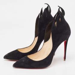 Christian Louboutin Black Suede Victorina Pumps Size 37.5