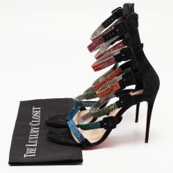 Christian Louboutin Black Suede Raynibo Sandals Size 40