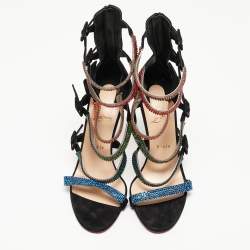 Christian Louboutin Black Suede Raynibo Sandals Size 40