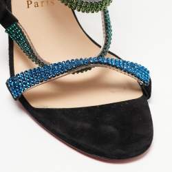 Christian Louboutin Black Suede Raynibo Sandals Size 40