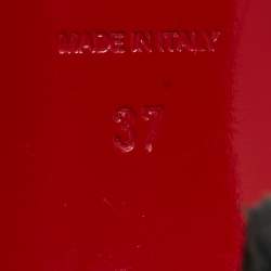 مملوكة مسبقًا Christian Louboutin Black Leather Sempre Knee Length Boots Size 37