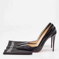 Pre Owned Christian Louboutin Black Patent Pigalle Pumps Size 36