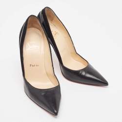 Pre Owned Christian Louboutin Black Patent Pigalle Pumps Size 36