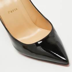 Pre Owned Christian Louboutin Black Patent Leather So Kate Pumps Size 39