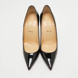 Pre Owned Christian Louboutin Black Patent Leather So Kate Pumps Size 39