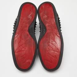 Christian Louboutin Black Suede Spike High Top Sneakers  Size 40