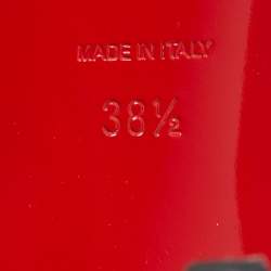 Pre Owned Christian Louboutin Black Patent Leather Flo Slingback Pumps Size 38.5