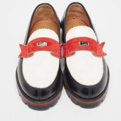 مملوكة مسبقًا Christian Louboutin Tricolor Leather Monono Loafers Size 40