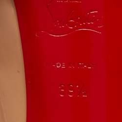 Pre Owned Christian Louboutin Beige Patent New Simple Pumps Size 39.5