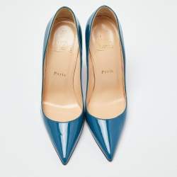 Christian Louboutin Blue Patent So Kate Pumps Size 38