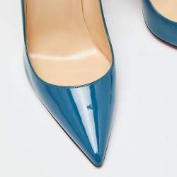 Christian Louboutin Blue Patent So Kate Pumps Size 38