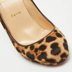 Pre Owned Christian Louboutin Two Tone Leopard Print Calf Hair Neofilo Pumps Size 39