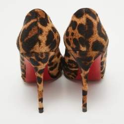 Pre Owned Christian Louboutin Two Tone Leopard Print Calf Hair Neofilo Pumps Size 39