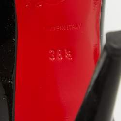 Pre Owned Christian Louboutin Black Patent Leather Ron Ron Pumps Size 38.5
