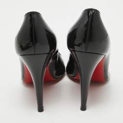 Pre Owned Christian Louboutin Black Patent Leather Ron Ron Pumps Size 38.5