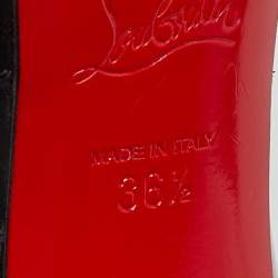 Pre Owned Christian Louboutin Black Patent Iriza Pumps Size 36.5