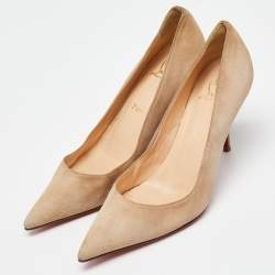 Christian Louboutin Beige Suede Pumps Size 36