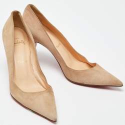 Christian Louboutin Beige Suede Pumps Size 36