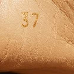 Pre Owned Christian Louboutin White Leather Louis Junior Sneakers Size 37