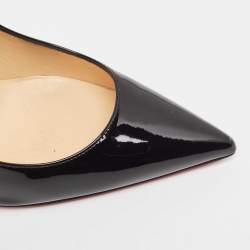 Pre Owned Christian Louboutin Black Patent Kate Pumps Size 37.5
