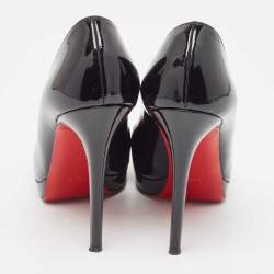 Pre Owned Christian Louboutin Black Patent Leather New Simple Pumps Size 37.5