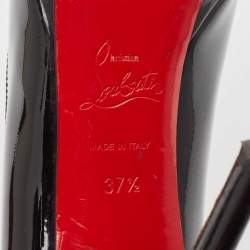 Pre Owned Christian Louboutin Black Patent Leather New Simple Pumps Size 37.5