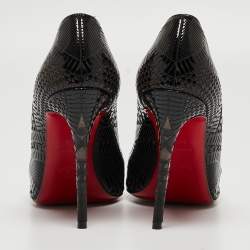 مملوكة مسبقًا Christian Louboutin Black Patent Leather Pumps Size 38.5