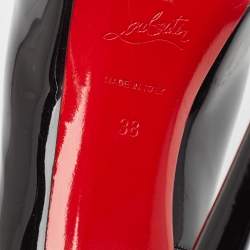 Christian Louboutin Black Patent Very Prive Pumps Size 38