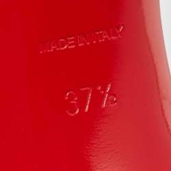 Pre Owned Christian Louboutin Blue Patent Iriza Pumps Size 37.5