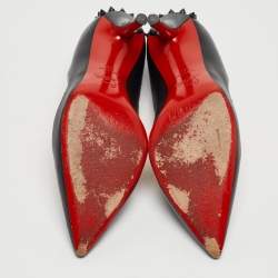 مملوكة مسبقًا حذاء كعب عالي كريستيان لوبوتان زابا جلد أسود مقاس 38