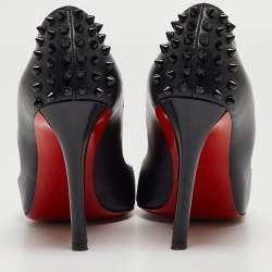 مملوكة مسبقً ا حذاء كعب عالي كريستيان لوبوتان زابا جلد أسود مقاس 38