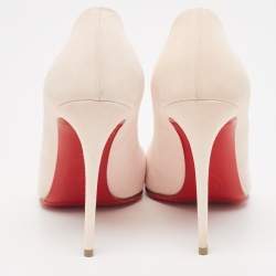 Christian Louboutin Light Pink Suede Pigalle Follies Pumps Size 38