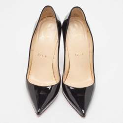 Pre Owned Christian Louboutin Black Patent Leather So Kate Pumps Size 38