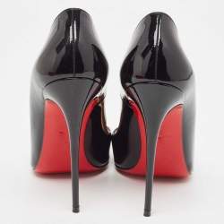Pre Owned Christian Louboutin Black Patent Leather So Kate Pumps Size 38