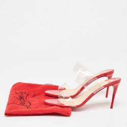Christian Louboutin Transparent PVC Just Nothing Slide Sandals Size 38.5